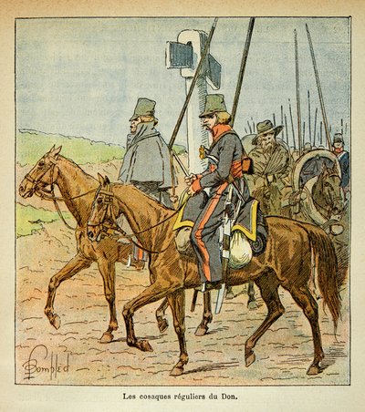 Bombled Louis（1862-1927）的插图，出自Emmanuel de Las Cases伯爵（1766-1842）的《圣赫勒拿纪念》一书。顿河的哥萨克人》，私人收藏 作者 路易斯·查尔斯·邦布尔