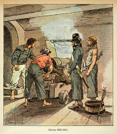 Bombled Louis（1862-1927）的插图，出自Emmanuel de Las Cases伯爵（1766-1842）的《圣赫勒拿的纪念》一书。1805至1815年间的法国海员，私人收藏 作者 路易斯·查尔斯·邦布尔