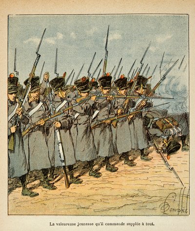 Bombled Louis（1862-1927）的插图，出自Emmanuel de Las Cases伯爵（1766-1842）的《圣赫伦纪念》一书。1813年卢岑战役中的法国人，私人收藏 作者 路易斯·查尔斯·邦布尔