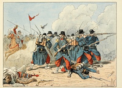 插图来自《世纪英雄》，迪克-德-隆莱的轶事回忆，路易斯-邦布尔德（1862-1927）绘制的插图。 作者 路易斯·查尔斯·邦布尔