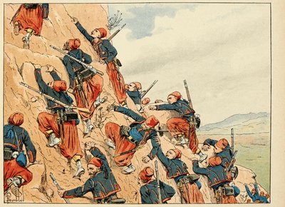 插图摘自《世纪英雄》一书，由迪克-德-隆莱撰写的轶事传记，由路易斯-邦布尔德（1862-1927）绘制插图。 作者 路易斯·查尔斯·邦布尔