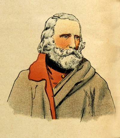 被称为Grenest的Eugene Sergeant的东部军团，由Louis Bombled（1862-1927）绘制（法德战争；1870-1871年的战役）。朱塞佩-加里波第（1807-1882）的画像，私人收藏 作者 路易斯·查尔斯·邦布尔