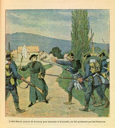 被称为Grenest的Eugene Sergeant的东部军团，由Louis Bombled（1862-1927）绘制（法德战争；1870-1871年的战役）。巴雷特（Abbe Barret）离开德维西（Devecey）加入法军，在库西（Cussey）的战斗中被普鲁士人俘虏。 作者 路易斯·查尔斯·邦布尔