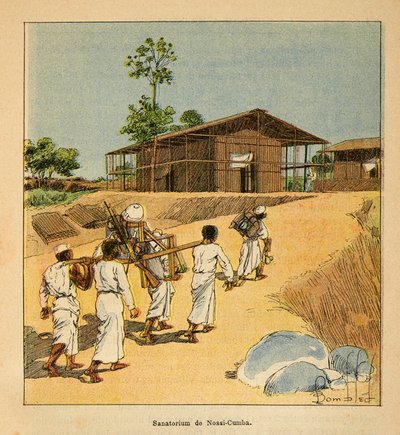 马达加斯加战争 - 1885 年至 1895 年法国远征的轶事历史，亨利·加利·迪特·加利谢 (Henri Galli dit Galllichet，1854-1922 年)，路易斯·邦布尔德 (1862-1927 年) 插图：Un sanatorium a Nossi-Cumba au 19eme Siecle, Collection 作者 路易斯·查尔斯·邦布尔