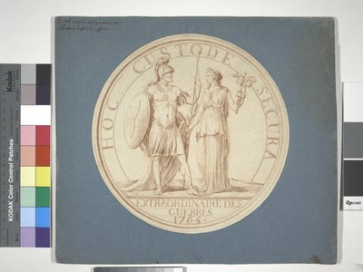 奖牌设计，战争与和平：HOC CUSTODE SECURA 作者 路易斯·克劳德（At。To）瓦塞