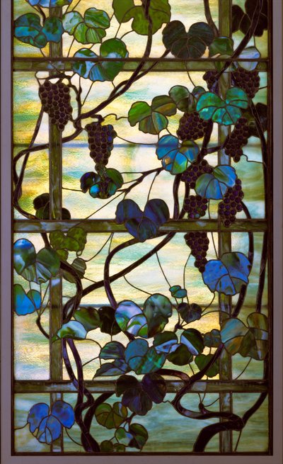 Grapevine Panel，c.1902-15（含铅玻璃） 作者 路易斯·康福特·蒂芙尼