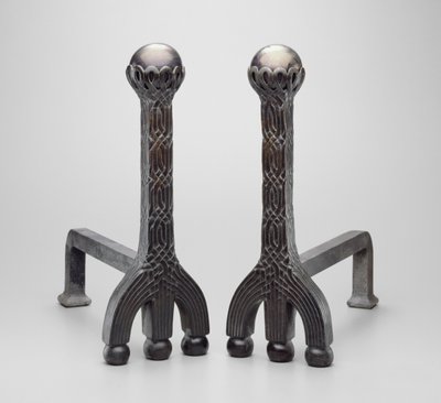 一对安德龙（c.1892 - 1902）（青铜和易碎玻璃） 作者 路易斯·康福特·蒂芙尼