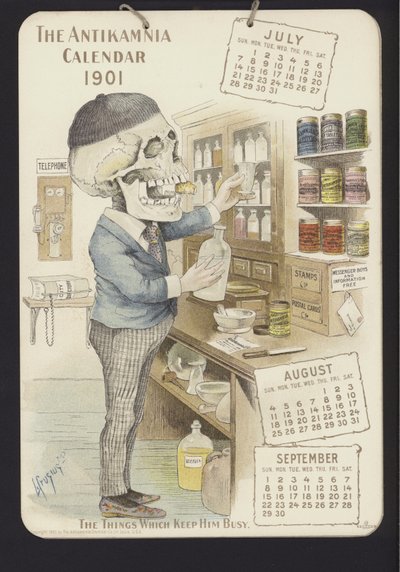 1901年Antikamnia日历的插图 作者 Louis Crucius or Crusuius