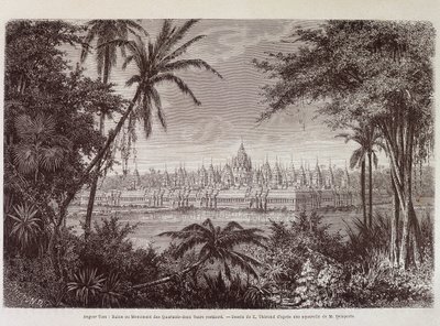 1870年左右的吴哥窟景色--载于巴黎路易斯-德拉波特的《柬埔寨之旅》。 作者 路易斯·德拉波特