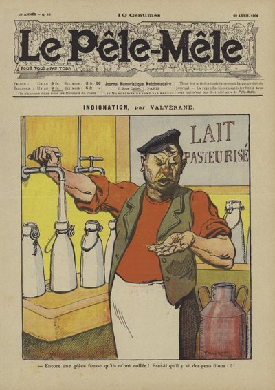 愤慨。 Pele-Mele的插图，1906年 作者 Louis Denis Valverane