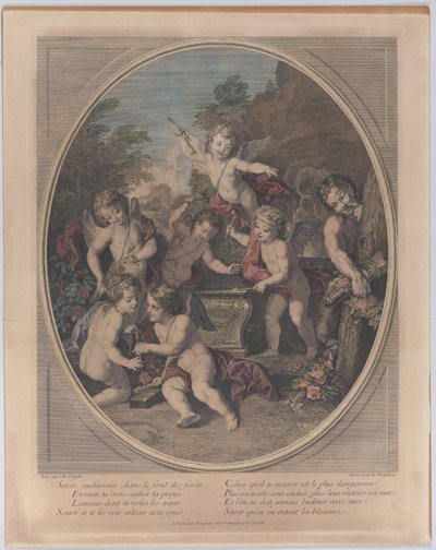 森林深处的大胆讽刺 Satire audacieux, dans le fond des forets, 1714-39. 作者 路易·迪斯普雷斯