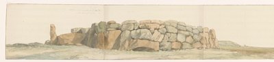 纪念碑 van Feniciërs of Carthagen op eiland Gozo vanaf ander gezichtspunt
上一编号的纪念碑从另一侧拍摄的其他景色（标题在实物上）
Voyage en Italie, en Sicile et à Malte - 1778（系列标题） 作者 路易斯·杜克罗斯