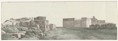 Oude Stad Manduria 的 binnenmuren 和 buitenmuren 简介 古代曼杜里亚的内墙和外墙轮廓（物体上的标题） 意大利、西西里岛和马耳他之旅 - 1778 年（系列标题） 作者 路易斯·杜克罗斯