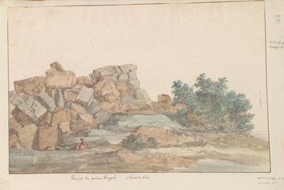 Resten van Zeus Olympus tempel bij Agrigento
同一座神庙的遗址。第二景（标题在实物上）
Voyage en Italie, en Sicile et à Malte - 1778（系列标题） 作者 路易斯·杜克罗斯