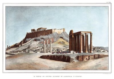 The Temple of Olympian Jupiter and the Acropolis of Athenes. in “” Journey to Athenes and Constantinople, or collection of Greek and Ottoman portraits, views and costumes, painted on places of nature, lithographs and colories by Louis Dupre (1789-1837), pu 作者 路易斯杜普雷