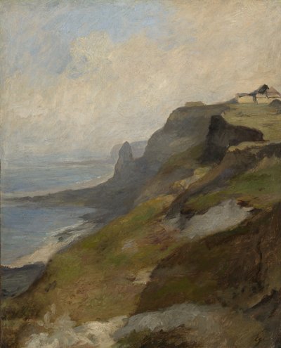 诺曼底·西尔夫斯（Cilffs of Normandy），约1850年（木浆板上的油，安装在松石板上） 作者 路易斯·尤金·加布里埃尔·伊莎贝