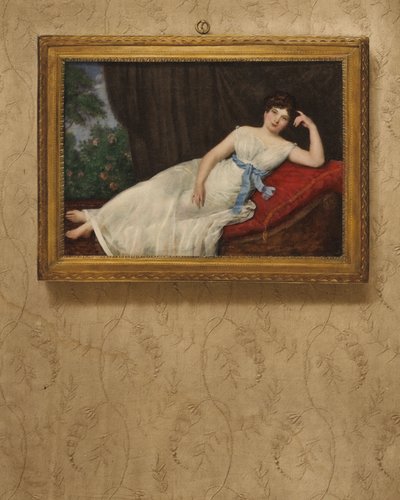 一位女士的画像，休息 作者 路易斯·弗朗索瓦·奥布里