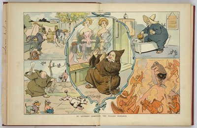 安东尼-康斯托克，村里的讨厌鬼，来自《帕克》杂志（照片）。 作者 Louis Glackens