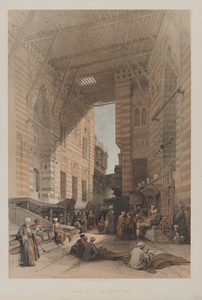 埃及和努比亚，第三卷：丝绸之商集市，开罗，1848年。 作者 路易斯·哈格