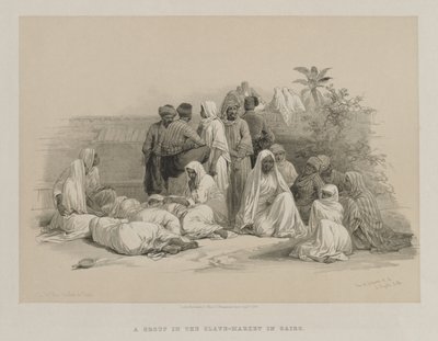 埃及和努比亚，第三卷：开罗奴隶市场，1849年。 作者 路易斯·哈格