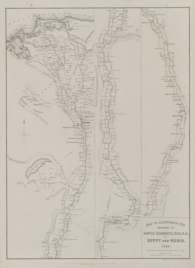 埃及和努比亚，第三卷：地图图解大卫·罗伯茨的素描，Esq ... 1849，1849。 作者 路易斯·哈格