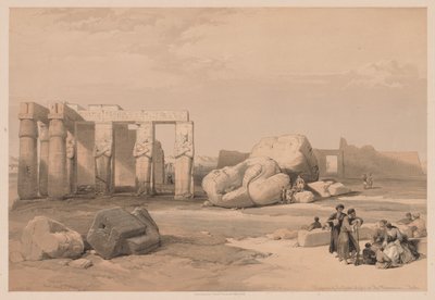 埃及和努比亚：第二卷-第4号，《大巨像》的碎片，在1838年的纪念册上。 作者 路易斯·哈格