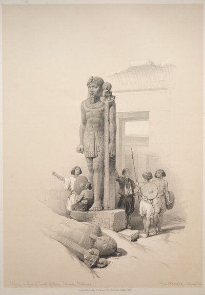 埃及和努比亚：第二卷-瓦迪·萨布瓦（Wady Saboua）的Colossi，第7号，1838年。 作者 路易斯·哈格