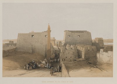 埃及和努比亚，第二卷：卢克索神庙的盛大入口，1848年。 作者 路易斯·哈格