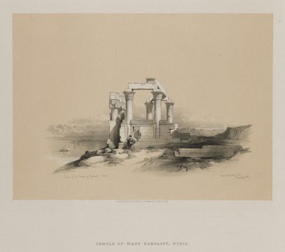 埃及和努比亚，第二卷：努比亚Kardeseh寺的废墟，1848年。 作者 路易斯·哈格