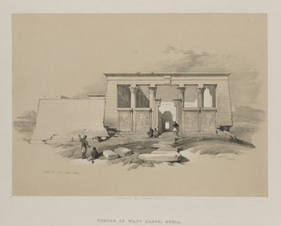 埃及和努比亚，第二卷：努比亚Wady Dabod的神庙，1848年。 作者 路易斯·哈格