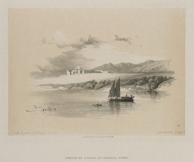 埃及和努比亚，第二卷：努比亚哈萨亚的阿姆达神庙，1847年。 作者 路易斯·哈格