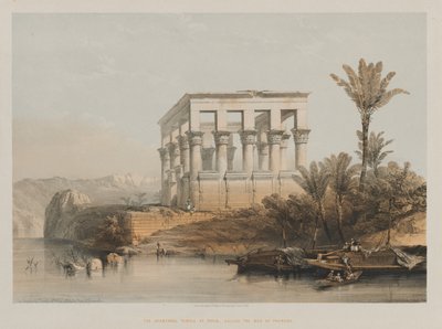 埃及和努比亚，第二卷：位于菲莱的Hyethethral庙，称为法老床，1848年。 作者 路易斯·哈格
