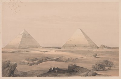 埃及和努比亚：第一卷-第3号，吉萨金字塔，1838年。 作者 路易斯·哈格