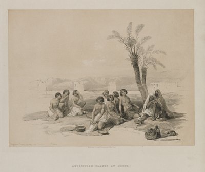 埃及和努比亚，第一卷：安息在科蒂-努比亚的阿比西尼亚奴隶，1847年。 作者 路易斯·哈格