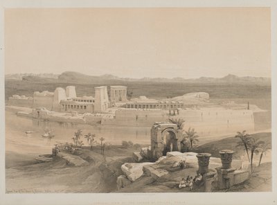 埃及和努比亚，第一卷：菲莱岛全景，努比亚，1846年。 作者 路易斯·哈格