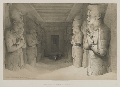 埃及和努比亚，第一卷：阿布·辛贝勒神庙的内部，1846年。 作者 路易斯·哈格