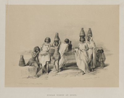 埃及和努比亚，第一卷：尼罗河上科蒂的努比亚妇女，1847年。 作者 路易斯·哈格