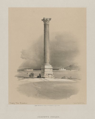 埃及和努比亚，第一卷：庞培支柱，亚历山大，1846年。 作者 路易斯·哈格
