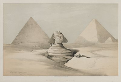埃及和努比亚，第一卷：大狮身人面像，盖泽金字塔，1846年。 作者 路易斯·哈格