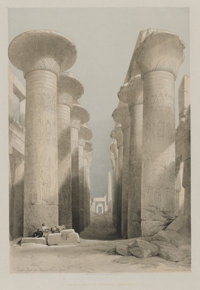 埃及和努比亚，第一卷：底比斯，卡纳克大厅，1848年。 作者 路易斯·哈格