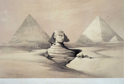 吉泽的大狮身人面像。19 世纪（石版画） 作者 路易斯·哈格