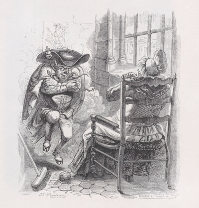 小红人》选自《贝朗热全集》，1836年。创作人：Louis-Henri Brevière, Cesar-Auguste Hebert. 作者 路易斯·亨利·布雷维埃，塞萨尔·奥古斯特·赫伯特