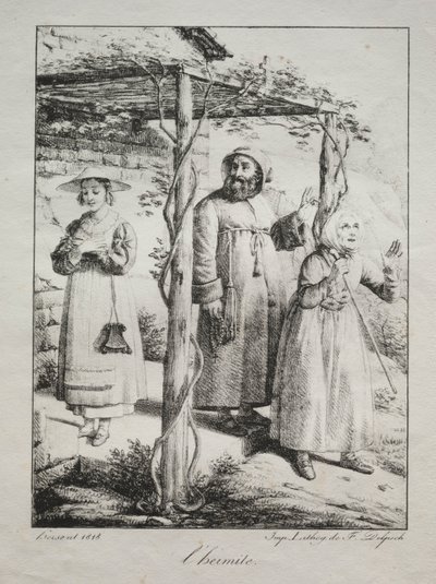 隐士，1818年。 作者 路易丝·玛丽·珍妮·赫森特
