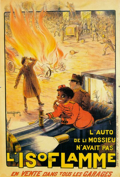 1913年Isoflamme灭火器广告 作者 路易斯·侯平