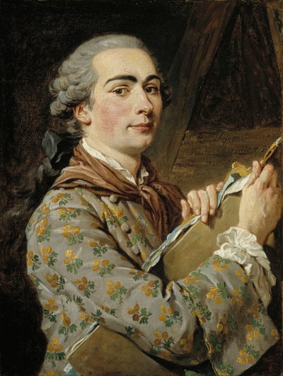 自画像，1750年代。 作者 路易·让·弗朗索瓦·拉格伦尼