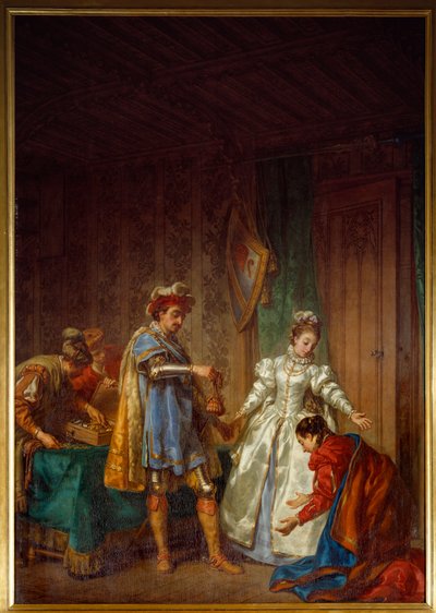 The Continence of Bayard The Knight Pierre Terrain, Lord of Bayard (1476-1524) gives a scholarship to a poor and virgin girl so that she can marry honestly 作者 路易·让·雅克·杜拉默
