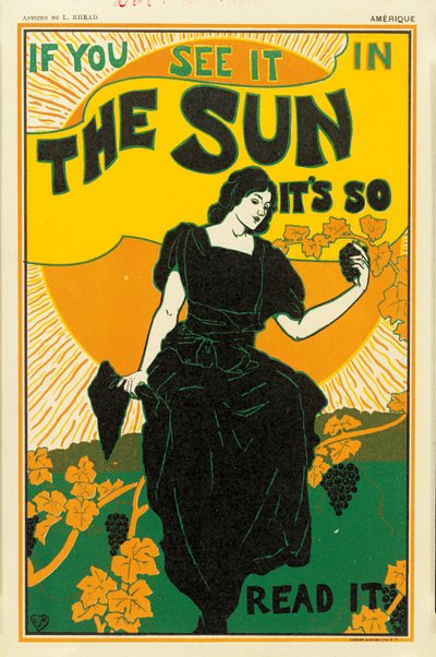 海报广告“太阳报”，1895年 作者 Louis John Rhead