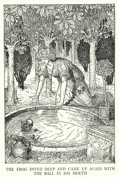 青蛙潜入深海，又叼着球上来了(litho) 作者 路易斯·约翰·黑德
