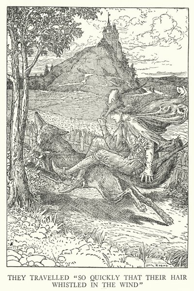 他们的旅行 "如此之快，以至于他们的头发在风中呼啸"（Litho）。 作者 路易斯·约翰·黑德