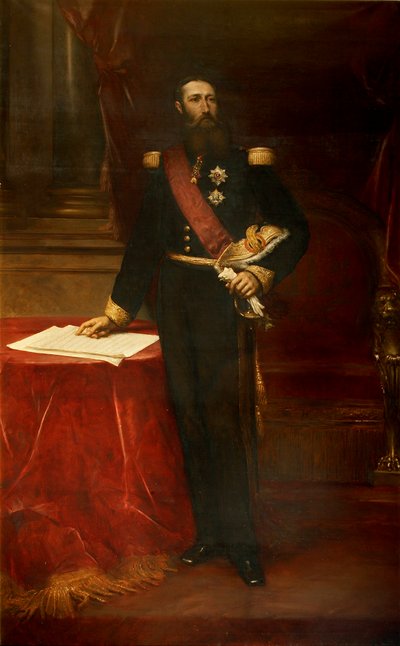 利奥波德二世1835-1909年的肖像，比利时国王，约1870年。 作者 路易斯·约瑟夫·加莱特